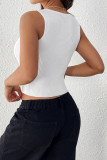 Bow Tie Short Knitted Sleeveless Vest