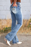 High Waisted Elastic Minimalist Slim Fit Jeans