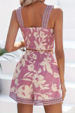 Floral Print Camisole Top Shorts Two-Piece Set