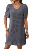Summer Bubble Short Sleeve Pleated Dress