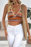 Ethnic Style Beach Hanging Neck Sleeveless Vest
