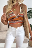 Ethnic Style Beach Hanging Neck Sleeveless Vest
