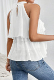 Summer Ruffle Hanging Neck Sleeveless Shirt