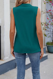 Lapel Zipper Sleeveless Loose Vest