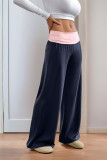 Casual Low Waisted Wide Leg Pants