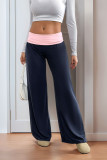 Casual Low Waisted Wide Leg Pants