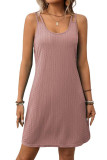 Round Neck Suspender Loose Sleeveless Dress