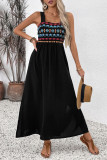 Ethnic Style Floral Embroidery Sleeveless Dress