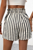 Striped Printed Loose Waistband Shorts