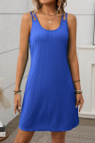 Round Neck Suspender Loose Sleeveless Dress