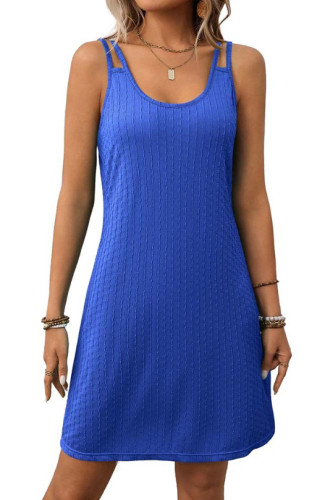 Round Neck Suspender Loose Sleeveless Dress