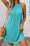 Solid Color Hanging Neck Loose Sleeveless Dress