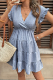 Lotus Edge Short Sleeved Swiss Dot Dress