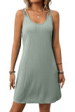 Round Neck Suspender Loose Sleeveless Dress