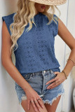 Casual Jacquard Solid Color Sleeveless Vest