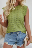 Casual Jacquard Solid Color Sleeveless Vest