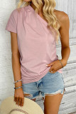 Minimalist Style Versatile Single Shoulder T-Shirt