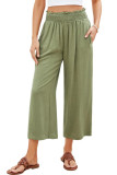 Solid Color Linen Loose Casual Cropped Pants