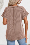 Fashion Short Sleeved V-Neck T-Shirt