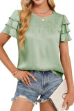 Three Layer Short Sleeved Round Neck Shirt