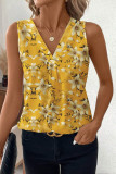 New Leopard Print V-Neck Sleeveless Shirt