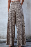 Leopard Print High Waisted Loose Casual Pants