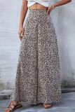 Leopard Print High Waisted Loose Casual Pants