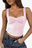 Fashion Square Neck Sleeveless Camisole Vest