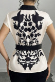 Summer Printed Temperament V-Neck Shirt