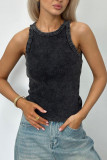 Sports Slim Fit Round Neck Sleeveless Vest