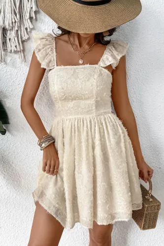 Flying Sleeve Backless Camisole Dress