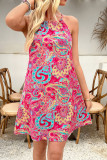 Holiday Style Sleeveless Printed Dress