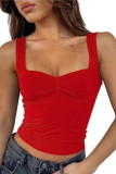 Fashion Square Neck Sleeveless Camisole Vest