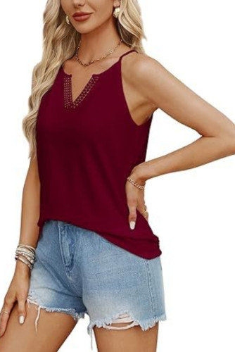 V-Neck Lace Loose Casual Camisole Vest