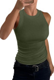 Summer Knitted Sleeveless Solid Color Vest