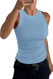 Summer Knitted Sleeveless Solid Color Vest
