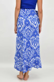 Ethnic Style Paisley Pattern Printed Irregular Skirt