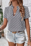Summer V-Neck Commuter Short Sleeved Shirt