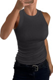 Summer Knitted Sleeveless Solid Color Vest