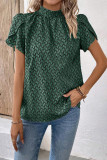 Lotus Leaf Short Sleeved Round Neck Printed Shirt