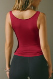 Solid Color High Elasticity Sleeveless Sports Vest