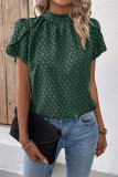 Lotus Leaf Short Sleeved Round Neck Printed Shirt