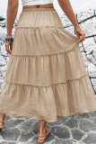 Summer New Ruffled Solid Color Skirt