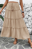 Summer New Ruffled Solid Color Skirt