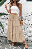 Summer New Ruffled Solid Color Skirt