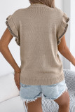 Spring/Summer Round Neck Ruffled Short Sleeved Shirt