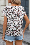 Summer Printed V-Neck Short Sleeved Shirt