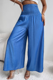 Solid Color High Waisted Loose Casual Wide Leg Pants