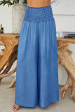 Solid Color High Waisted Loose Casual Wide Leg Pants