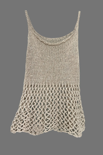 Hollow Knit Sleeveless Camisole Vest